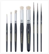 8pcs Miniature Painting Dry Brush Set with 5 Drybrushes and 3 Small Detail Brushes
