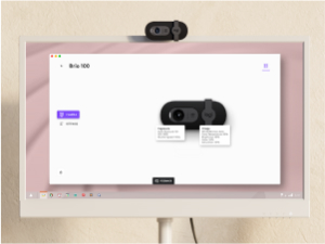 screenshot of logi options app for brio 100