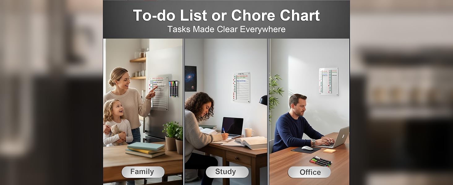 Transparent Magnetic Chore Chart