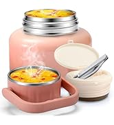 16.9oz Insulated Food Jar for Kids &amp; Adults, 316 Stainless Steel Vacuum Soup Container with Non-S...