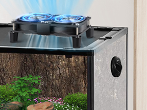 GDSTIME 80MM Small computer fan with variable ac powered control for Orchid terrarium