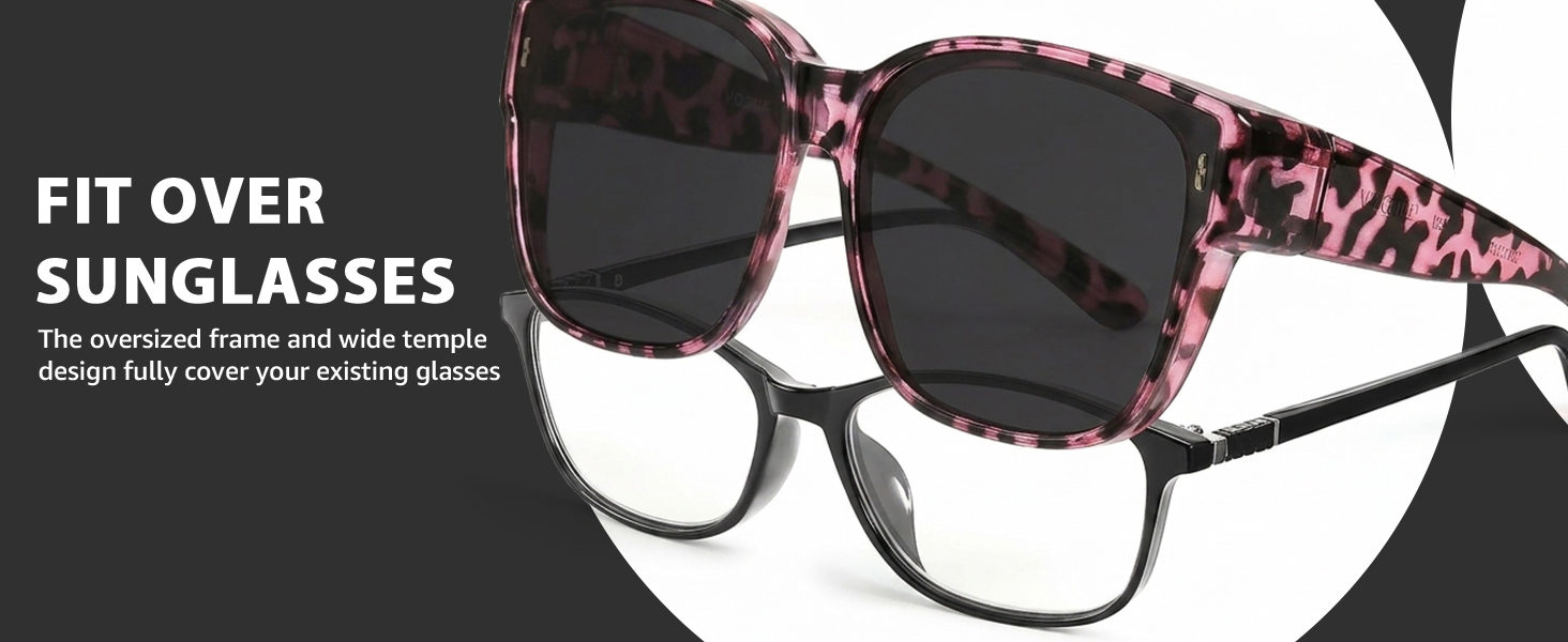 Myiaur Polarized Fit Over Glasses Sunglasses for Women UV400 Protection Reduce Glare