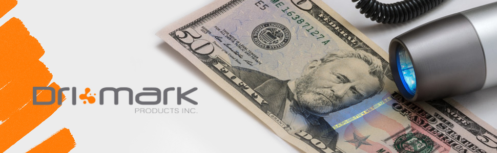 counterfeit detector, counterfeit light, counterfeit, uv, light, money, cash, drimark, dri mark