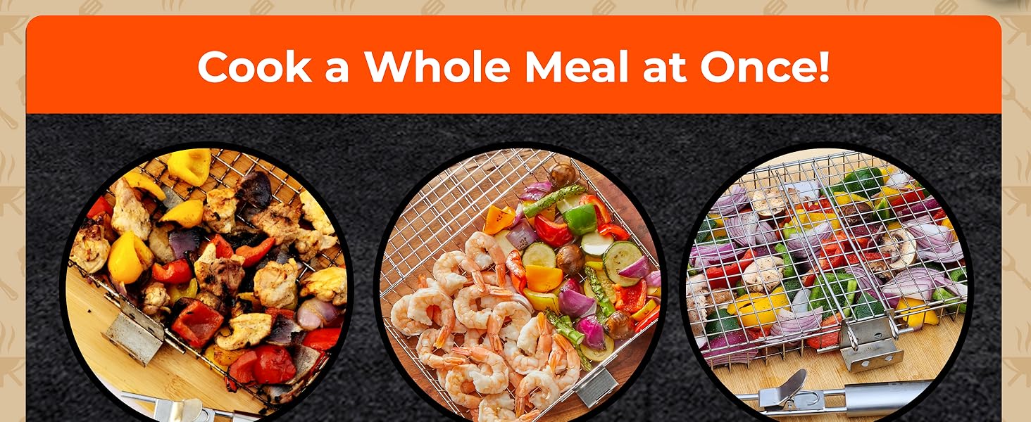 Cook a meal at once Braize Grill Basket