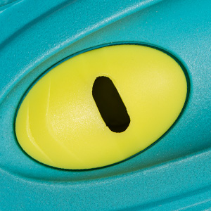 yellow whistle on teal ball