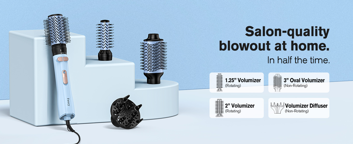 rotating hair dryer brush