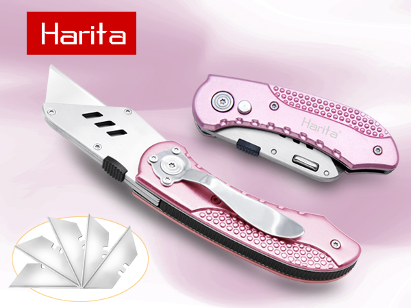 box cutter utility knife-pink-HR01L