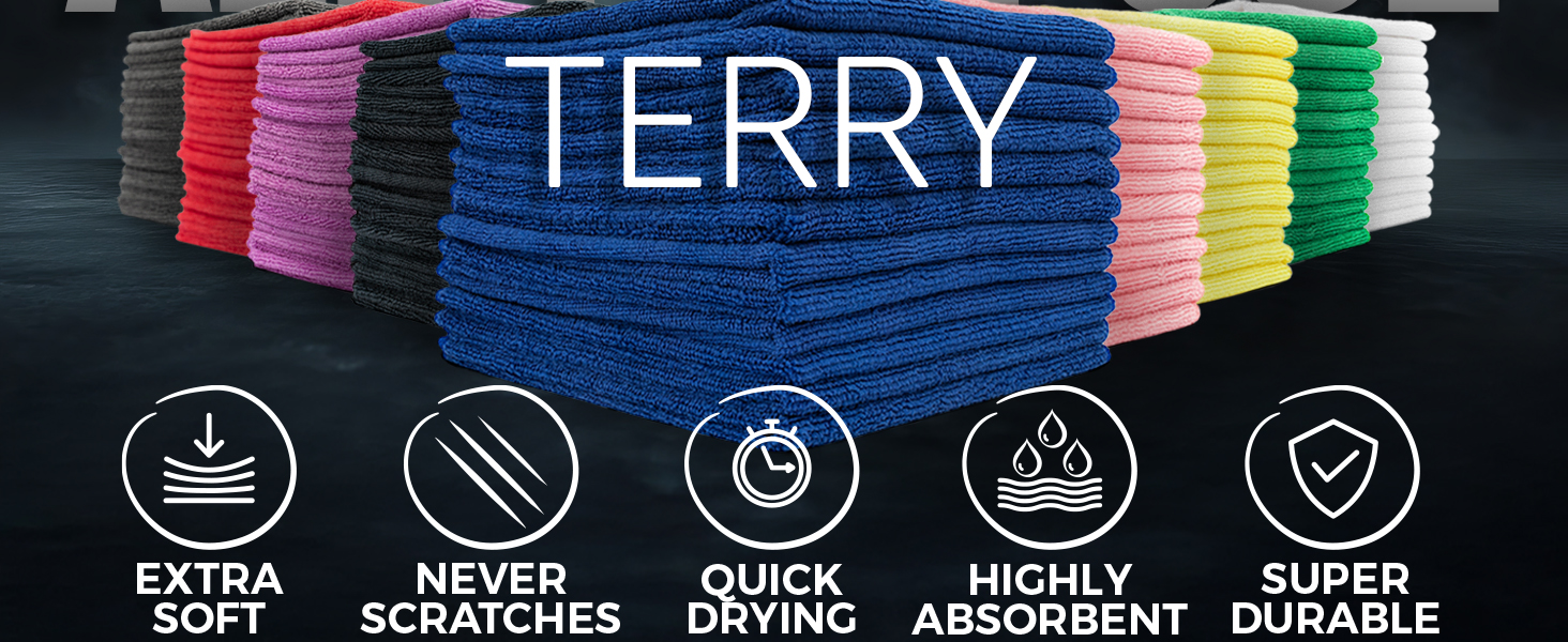The All-Purpose Terry, our microfiber for and and all cleaning.