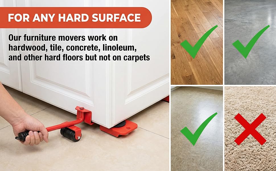Furniture Lift Tool Set, Upgrade Furniture Movers Sliders Furniture Lifter Tool,Furniture Movers