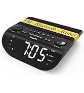MangoKit Digital Alarm Clock with FM Radio, Bluetooth Speaker, Large Display &amp; Dimmer Function &amp; ...