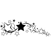 Black Bright Star Car Window Sticker Non-Fade Easy to Remove Use Car Stickers Truck Motorcycle Bo...