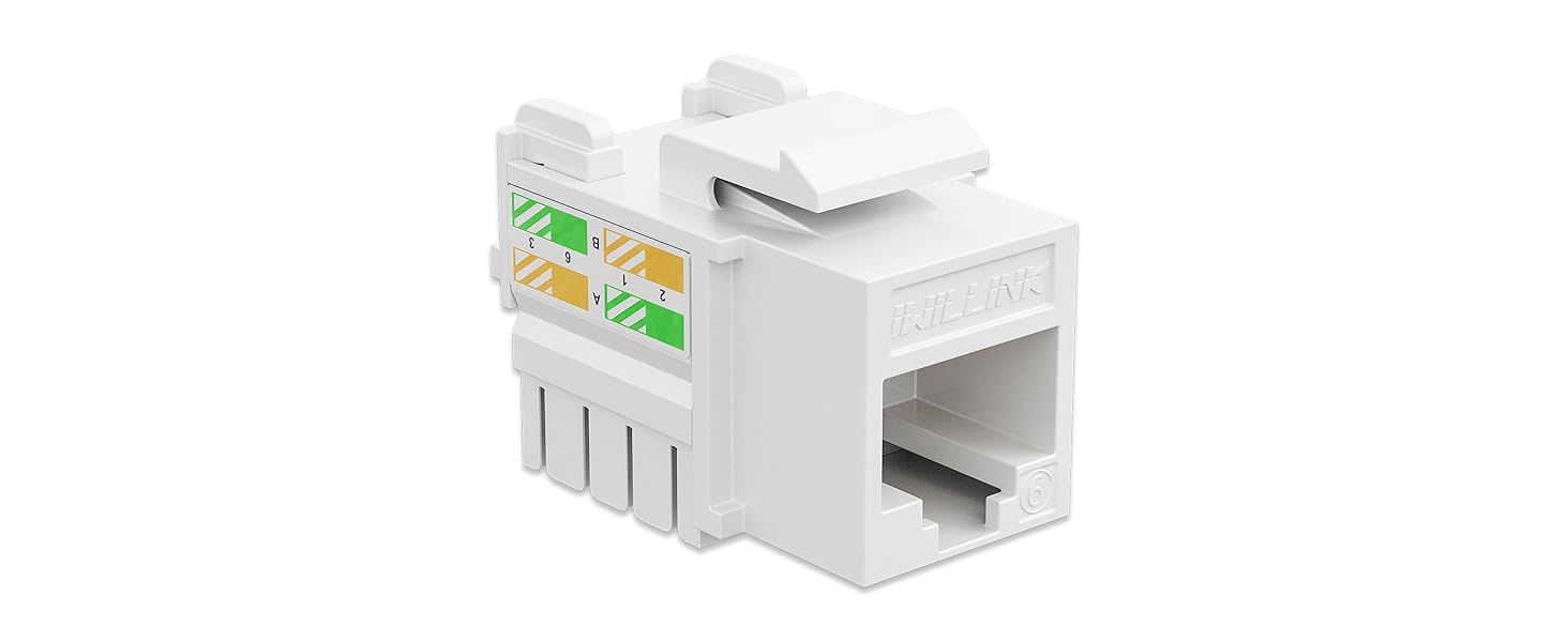 Iwillink White RJ45 CAT6 keystone Jack