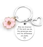 SHTALHST Flower Keychain,May You Be Proud of The Work You Do,the Person You Are,Personalised Keyc...