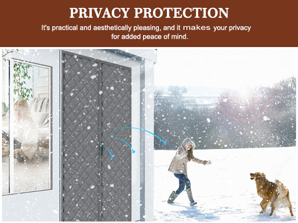 magnetic thermal insulated door curtain