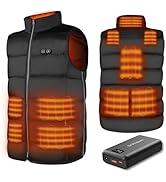 DR.PREPARE Heated Vest with 7.4v Battery Pack, Upgraded Heated Jacket for Men Women with 10 Heati...