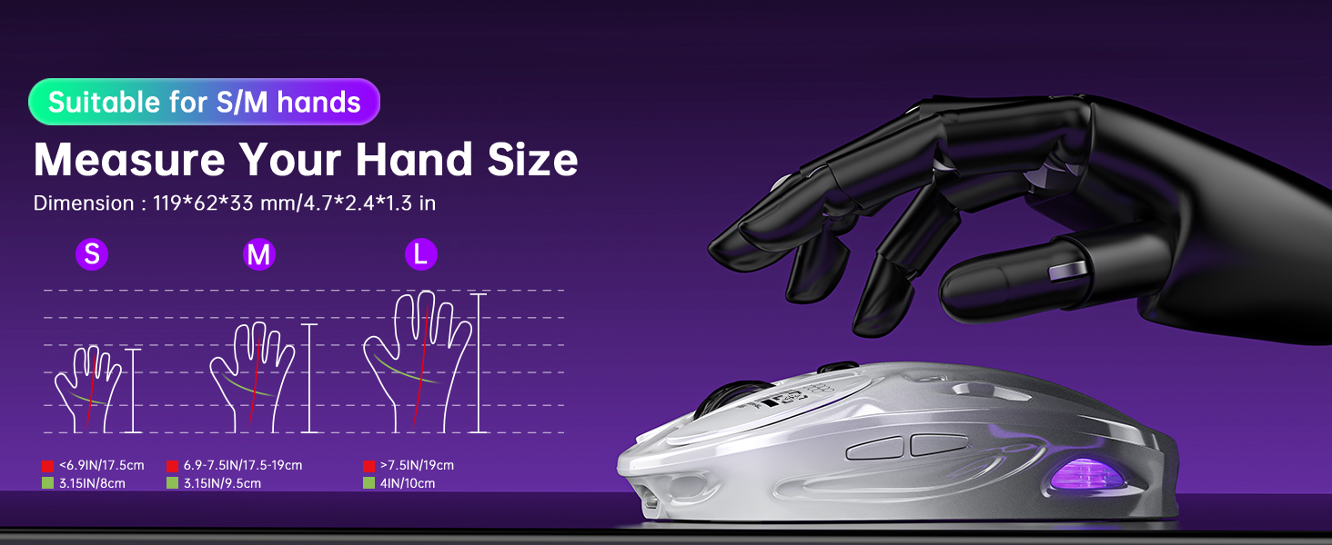 Tri-Mode Wireless Mouse (2.4G/Bluetooth/Wired)