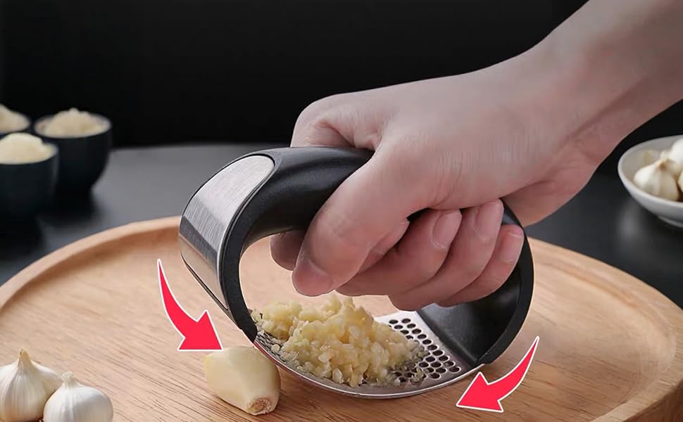 Stainless Steel Garlic Mincer Garlic Crusher;Garlic Press Rocker