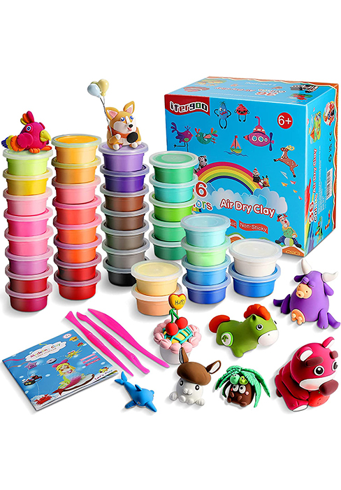 Modeling Clay - 50 Colors Air Dry Clay, DIY Molding Magic Clay for Slime add ins &amp;amp; Slime Supplies