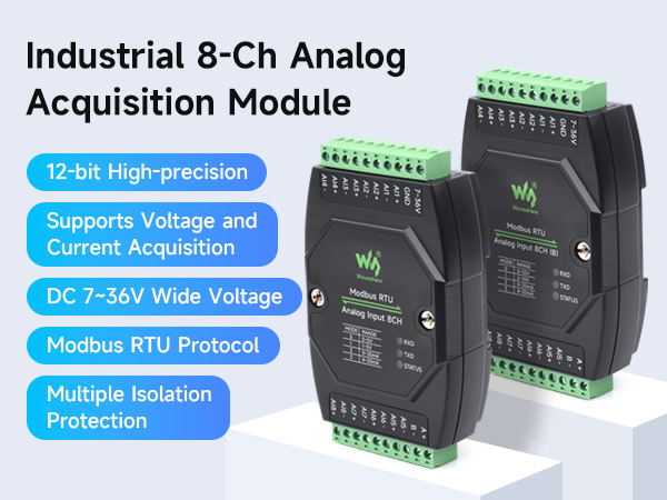 Modbus RTU Analog Input 8CH