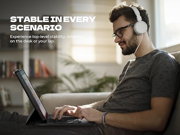 Dexnor for Samsung Galaxy Tab A9+ Plus Keyboard Case Ultra-light Magnetic Folio Keyboard Cover