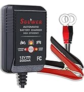 Suuwer 12V 2-Amp Fully-Automatic Smart Battery Charger &amp; Maintainer with 12FT Cord, SAE Connector...