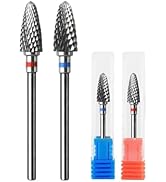Carbide Nail Drill Bits Sets, 3/32''(2.35mm) Shank Professional Corn Shape Carbide Bits, 5 in 1 C...