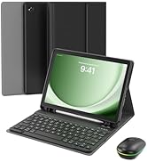 MERSATM for Samsung Galaxy Tab A9 Plus 11 inch Case with Keyboard, Backlit Mouse and Detachable M...
