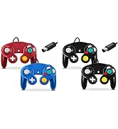 Gamecube Controller, Fiotok Classic Wired Controller for Wii Nintendo Gamecube - Enhanced- 4 Pack...