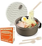 RORBAM Ramen Bowl,Ramen Cooker,Microwave Ramen Bowl,Ramen Noodle Bowl 48 oz, College Dorm Room Es...