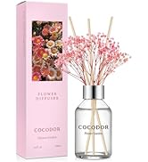 COCODOR Flower Reed Diffuser Set / 3.4oz / Flower Garden/Scent Diffuser with Sticks Home Fragranc...