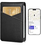 Smart Men Wallet with Find My, Wallet Tracker, RFID Blocking Bifold Credit Card Holder, Left-Behi...