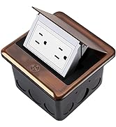 Vagueior Pop-Up Floor Box Kit, 20A Tamper-Weather Resistant Receptacle TR Outlet, Corrosive Resis...