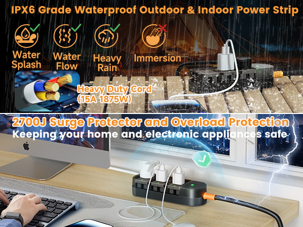 outdoor power strip weatherproof
