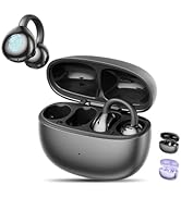 Jacuate Clip on Earbuds,Open Ear Earbuds Wireless Bluetooth 5.4, Lightweight Open Ear Headphones ...
