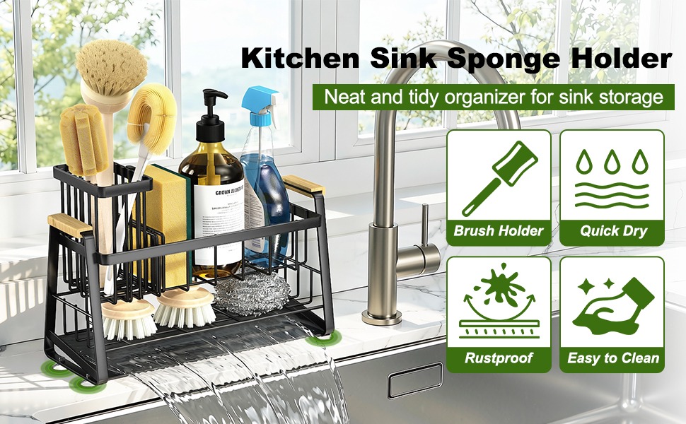 sponge holder for kitchen sink