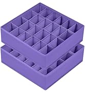 Joyoldelf Sock Drawer Organizer Divider 2 Packs Underwear Organizer, 24 Cell Closet Organizers an...