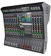 Yamnweo 14-Channel Professional Stage Mixer, 99 DSP Effects, Large LED Display Audio Mixer, USB P...