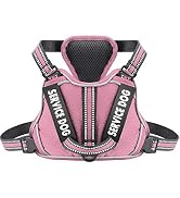 voopet Service Dog Harness, Easy On and Off Over Head Dog Vest Harness Fasten Quickly, Breathable...