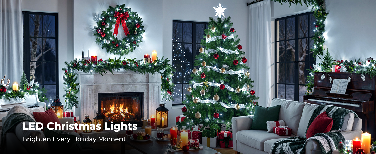 colored christmas lights