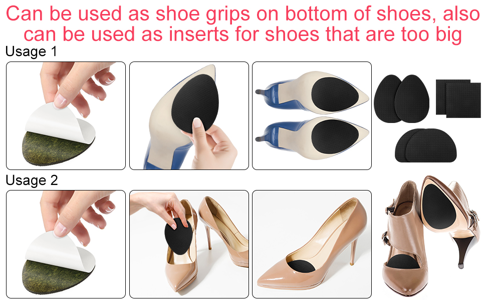 Shoe Grips for Heels Anti Slip, Self-Adhesive Non-Skid Stickers for Shoes 