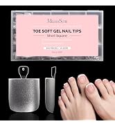 MelodySusie Square Toe X Nail Tips - 300Pcs 15 Sizes Clear Acrylic, Full Matte Full Cover Press o...
