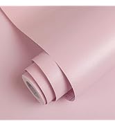 Abyssaly Pink Wallpaper 15.7" X 118" Pink Peel and Stick Wallpaper Self-Adhesive Removable Contac...