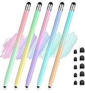 StylusHome 5 Pack Stylus Pens for Touch Screens, Dual-end High Sensitivity Capacitive Stylus for ...