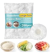 Homelove 200pcs Bowl Covers Bread Proofing - Large Plastic Wrap for Food Sourdough Bread Baking R...