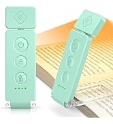 Glocusent 12 LED Rechargeable Book Light, Clip-on Reading Light with 5 Colors &amp; 5 Brightness Leve...