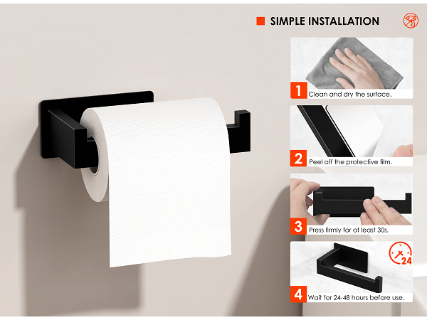 Easy installation: clean wall, peel film, press firmly, wait 24-48hrs, no drill