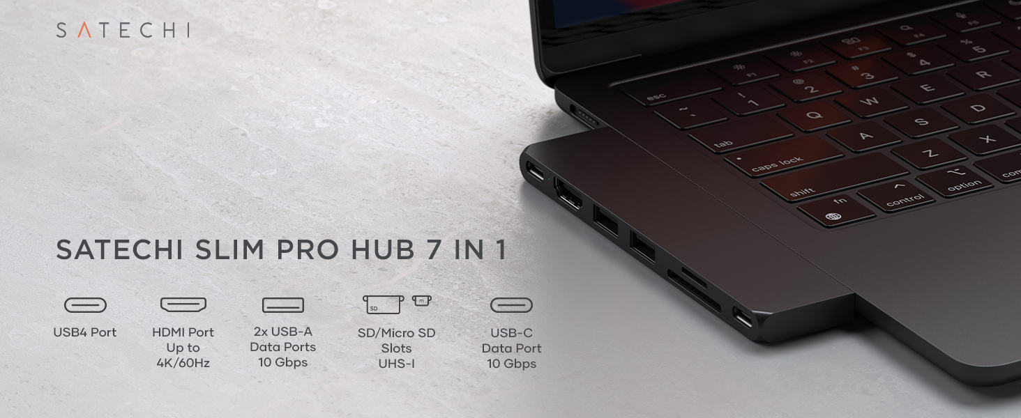 SATECHI SLIM PRO HUB 7 IN 1