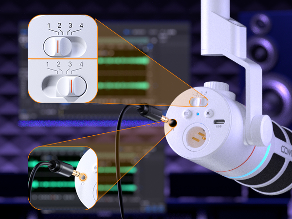 streaming microphone with Real-Time Monitoring