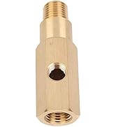 Oil Pressure Temperature Sensor, 1/4 NPT Oil Pressure Gauge Meter Adapter Brass Tee Piece Sender ...