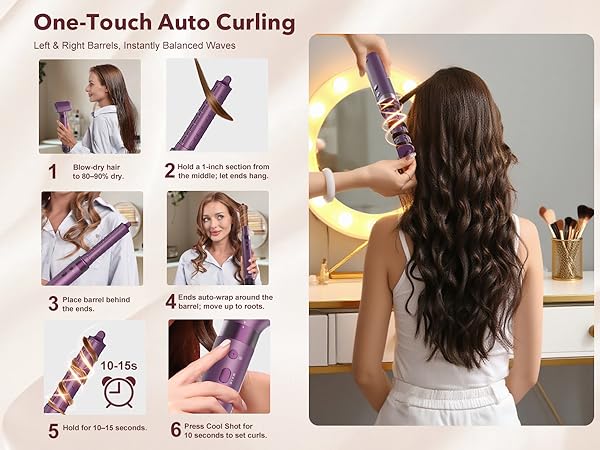 rotating barrel hair dryer brush